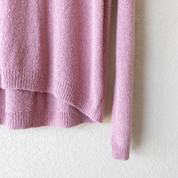 Express Sz Medium Dusty Pink Open Knit Back Sweater Long Sleeve Pullover - Picture 4 of 8